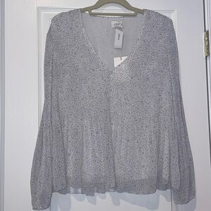 Aritzia long-sleeve white blouse